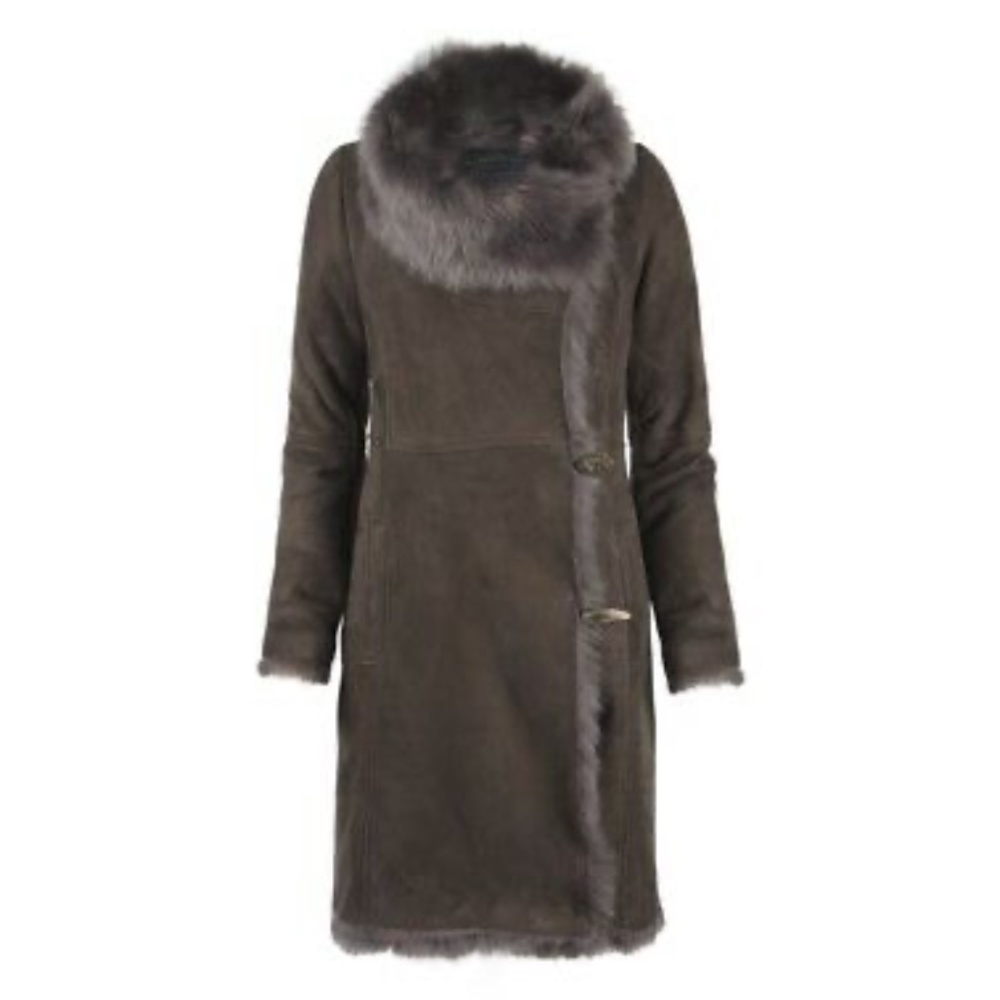 All Saints genuine sheepskin shearling coat